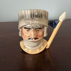 Vintage Nasco The Knight Templar Crusader Toby Face Character Mug 4 1/2" Tall